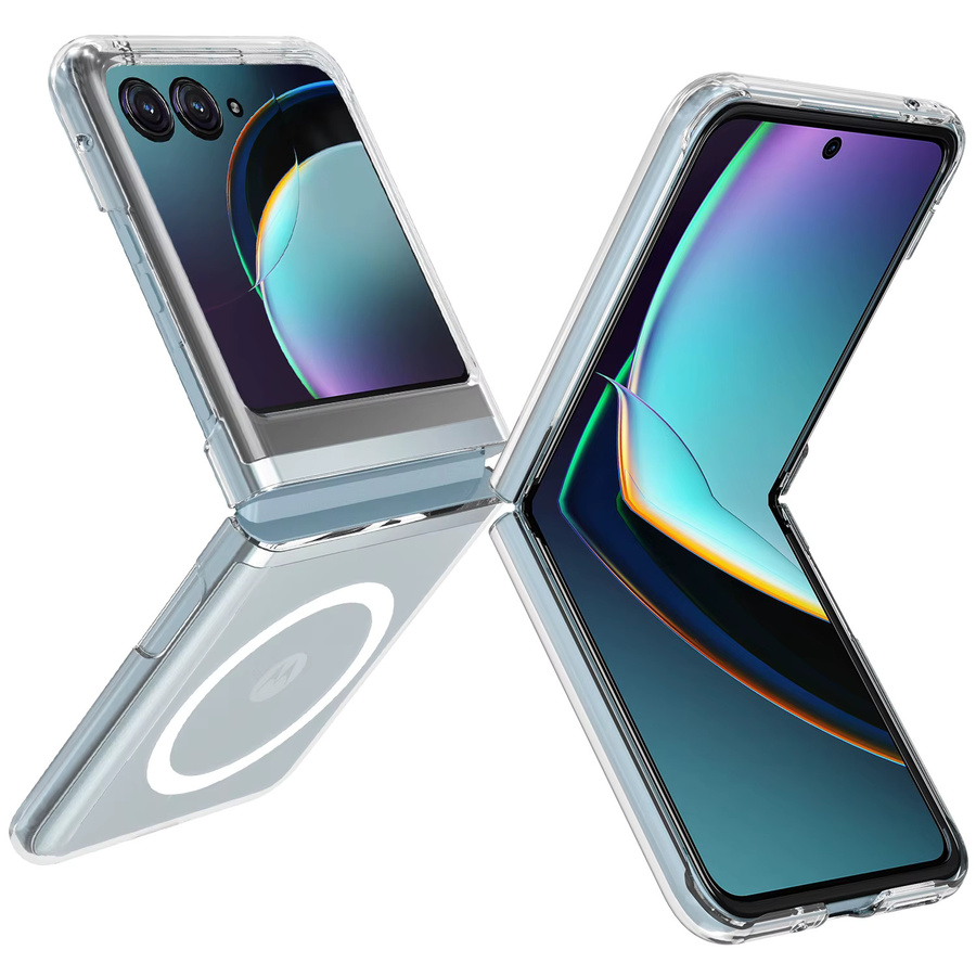 Transparente Magnetische Acryl-Hardcover Hülle für Motorola Razr 70 Ultra, 60, 50 und Razr 2026 mit MagSafe und stoßfestem Airbag-Schutz - Bild 3