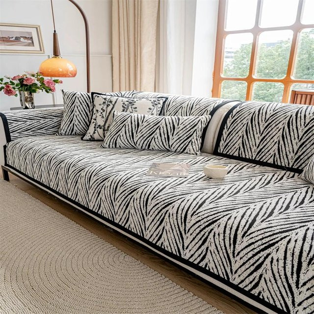 Moderner Sofakissenbezug aus Polyester in Schwarz, B/H: 70 x 70 cm - Bild 1
