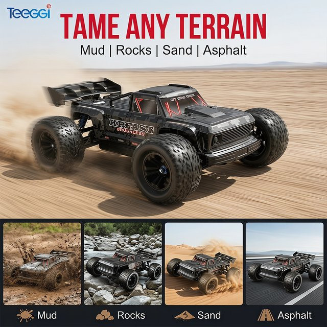 Teeggi KF16 Hochgeschwindigkeits-RC-Auto, 1:12, 4WD, bürstenloser Motor - Bild 1