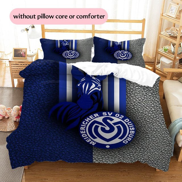 MSV Duisburg Bettwäsche Set HAPPYDAYSET Blau mit 1 Bettbezug und 2 Kissenbezügen B/H: 220 x 240 cm - Bild 1
