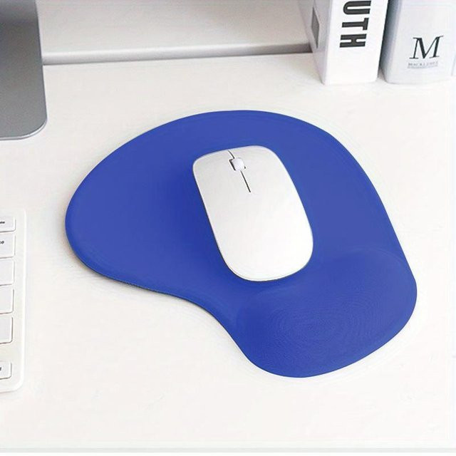 Ergonomisches Mauspad mit Handgelenkschutz-Stützpad aus Silikagel von LChome in Königsblau, B/T/H: 23 x 19 x 0,4 cm - Bild 1