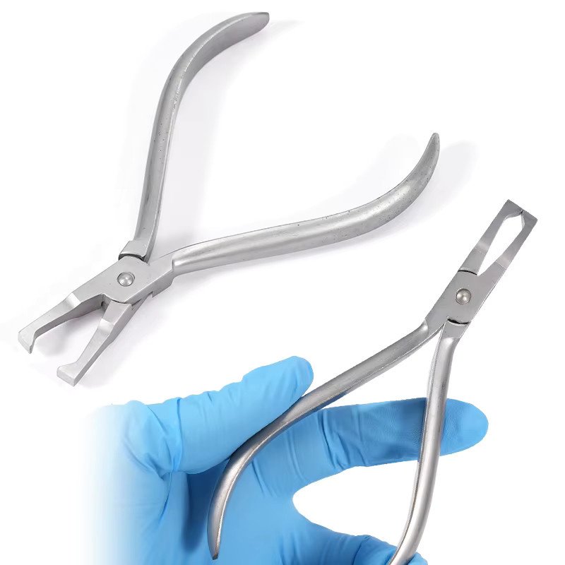 JIECARE Zahnärztliche Kieferorthopädische Zange zur Entfernung von Vorderzahn-Brackets aus Edelstahl in Silber - Bild 2
