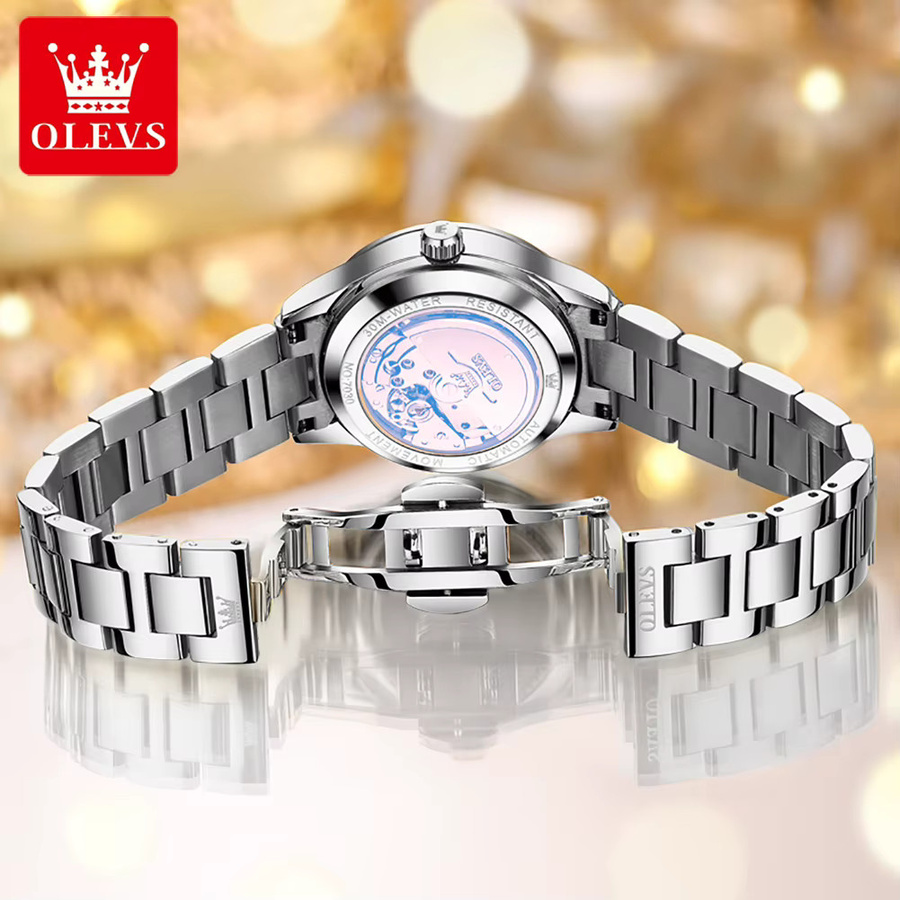 OLEVS Armbanduhr Automatik, Edelstahl, Damen, Rund - Bild 1