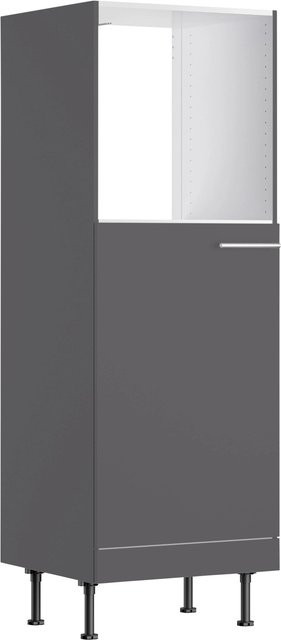 Optifit Küchen-Midi-Schrank Ingvar420 für Backofen und Kühlschrank, Anthrazit Matt, B/T/H: 60 x 58,4 x 176,6 cm - Bild 1