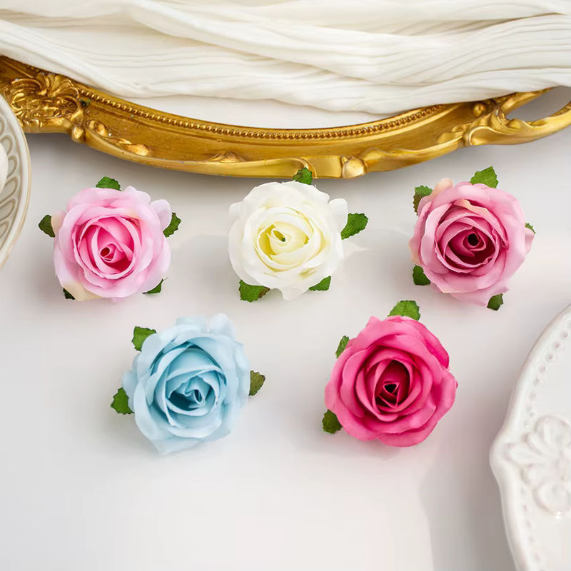 Künstliche Seidenrose als Einzelstiel in Rot oder Mehrfarbig für Hochzeiten, Garten und DIY-Dekoration - Bild 5