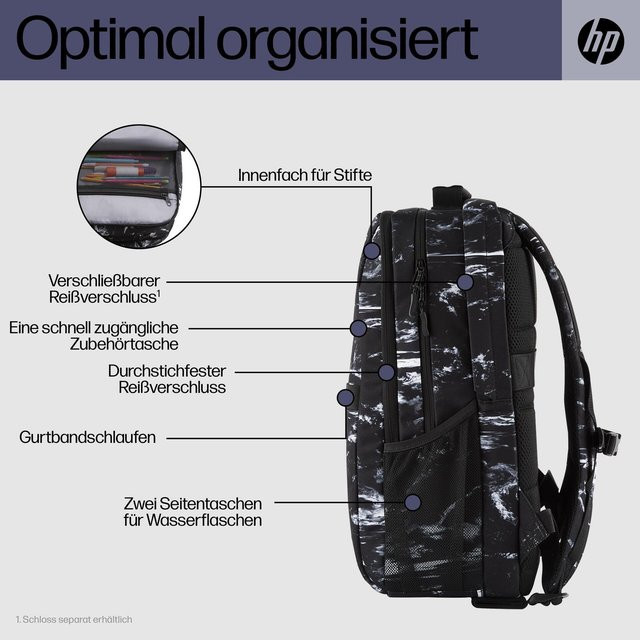HP Campus XL Rucksack in Marble Stone Grau (7K0E2AA) - Bild 1