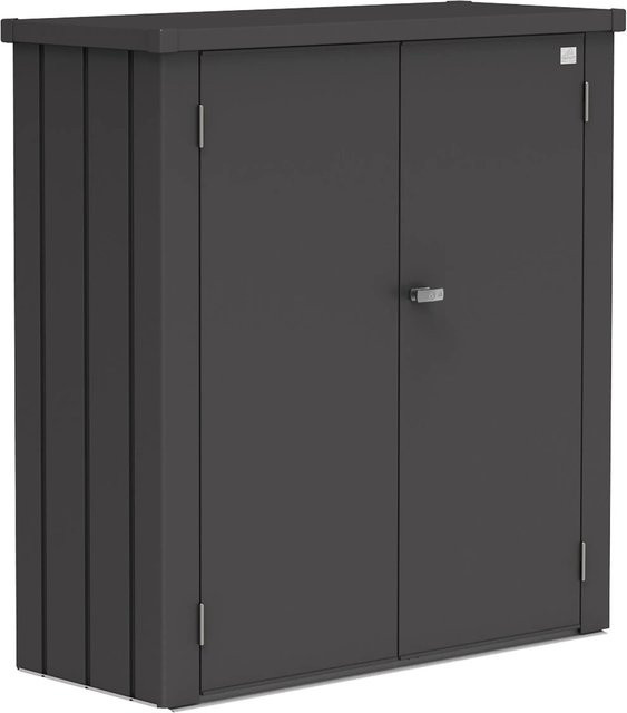 Biohort Terrassenschrank Romeo Dunkelgrau-metallic aus Stahlblech B/T/H: 132 x 57 x 140 cm - Bild 1