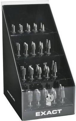 Exact 73001 Frässtift Set aus Hartmetall in Silber mit 6mm Schaftdurchmesser, 40-teilig - Bild 1