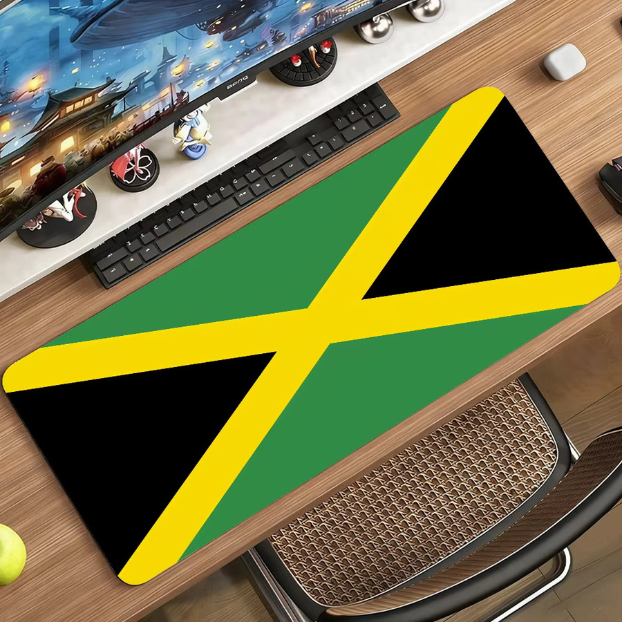 Jamaica Mauspad Groß Multicolour Rutschfeste Wasserdichte Gaming Matte mit Genähtem Rand für Büro und Gaming - Bild 5