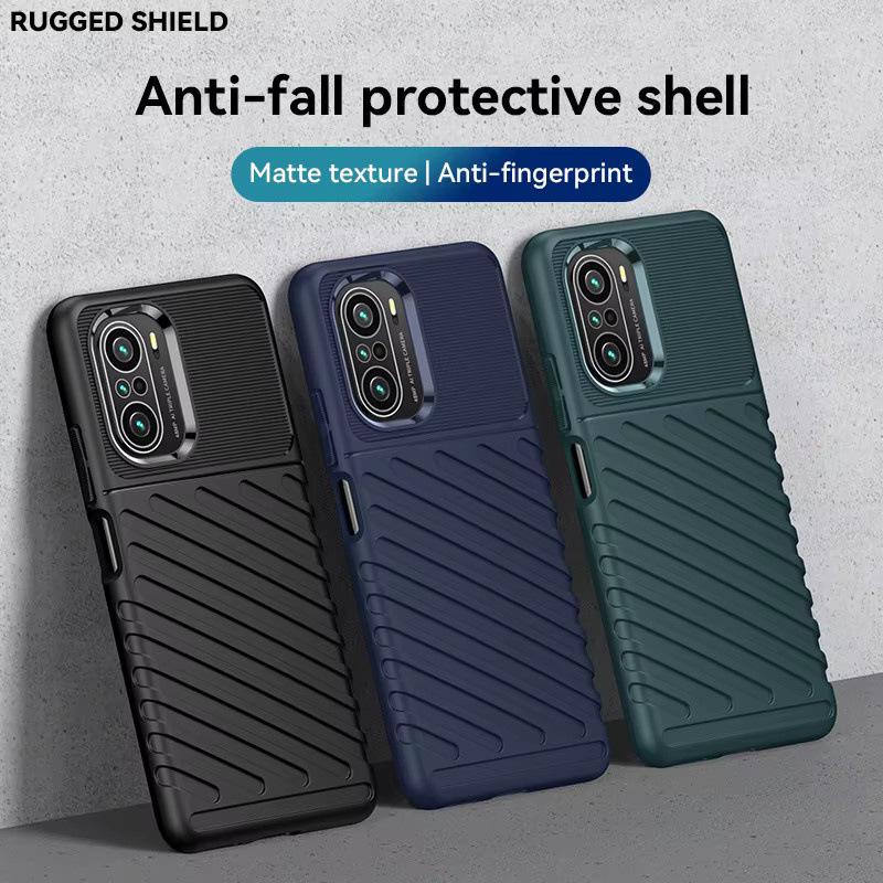 Stoßfeste Silikon Schutzhülle für Xiaomi 11i, 11X Pro, Redmi K40, K40 Pro, K40 Pro+ und Poco F3 in Grün - Bild 2