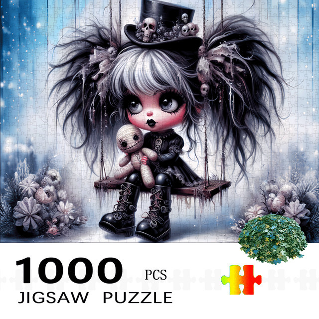 AZNM Gothic Swinging Girl Puzzle, 1.000 Teile - Bild 1