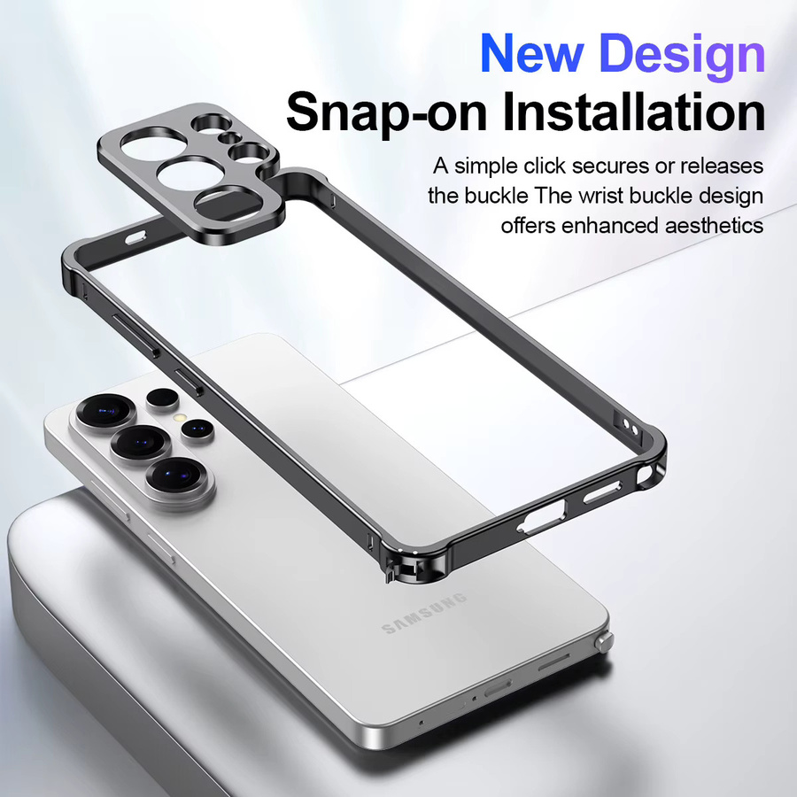 Stoßfeste Schutzhülle aus Aluminiumlegierung für Samsung Galaxy S26 Ultra in Titanium mit Wärmeableitung und Kamera-Schutzring - Bild 4