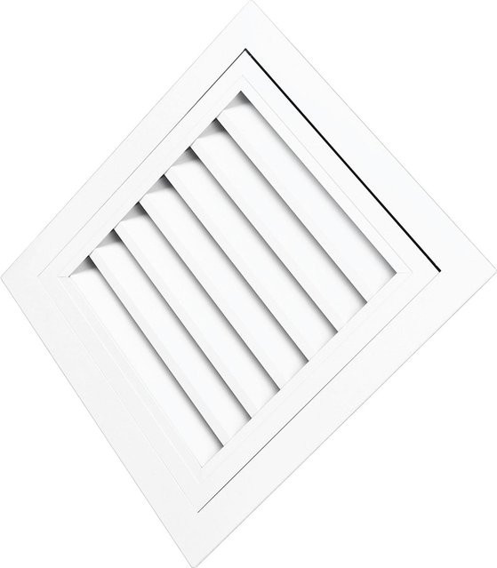 Giebelentlüfter Wandluftauslassabdeckung aus Aluminiumlegierung mit Gitter, Farbe: Weiß, B/T/H: 35 x 35 x 35 cm - Bild 1