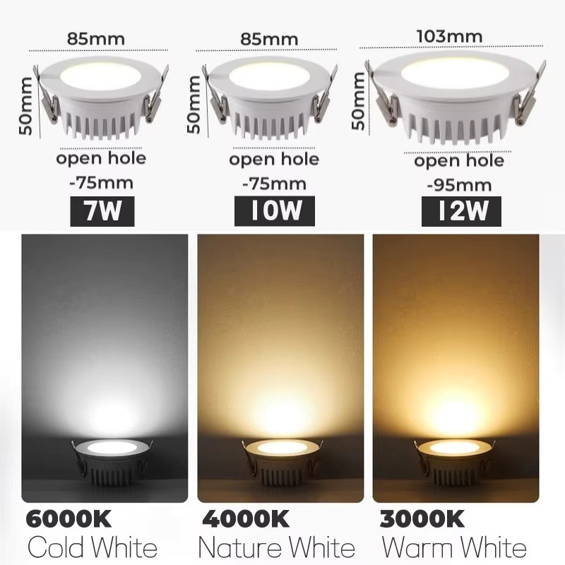 Khelse LED Einbau-Deckenleuchte IP65 wasserdicht in Weiß für Garten, Balkon und Außenbereich mit warmweißem Licht - Bild 3