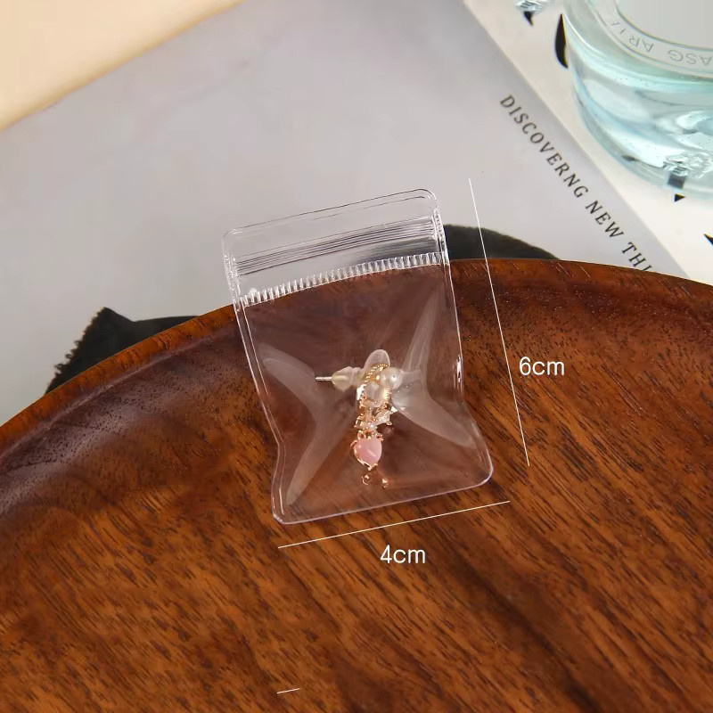 Luckyiasv Transparente PVC-Selbstdichtende Beutel aus Kunststoff für Schmuck und Sammlerstücke, 100 Stück - Bild 2