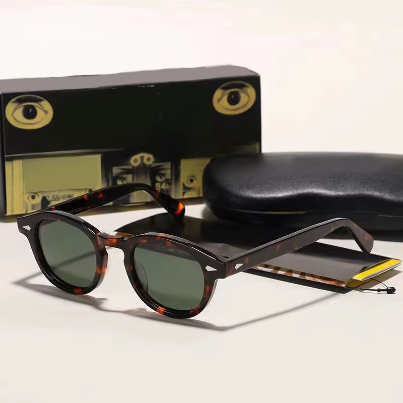 YPAY Sonnenbrille, Unisex, Vollrand, Rund, Acetat, Braun, polarisiert - Bild 1