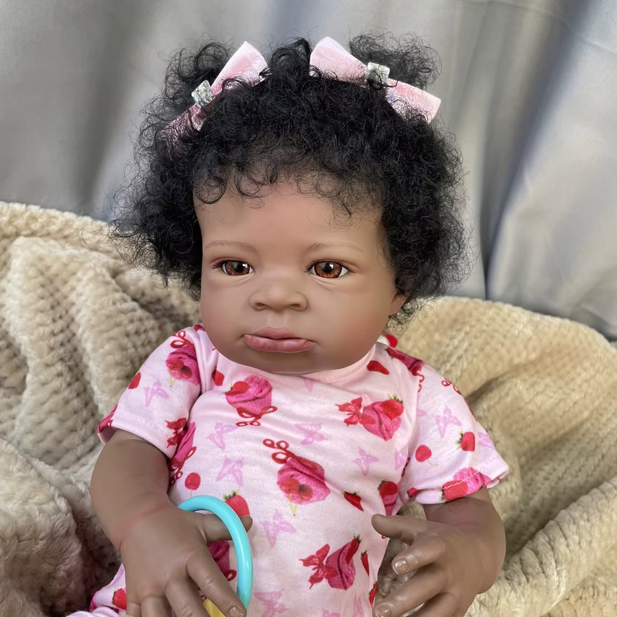 MRB Lanny Afro amerikaner Puppe, Prinzessin, schwarzes Mädchen, 50cm - Bild 3