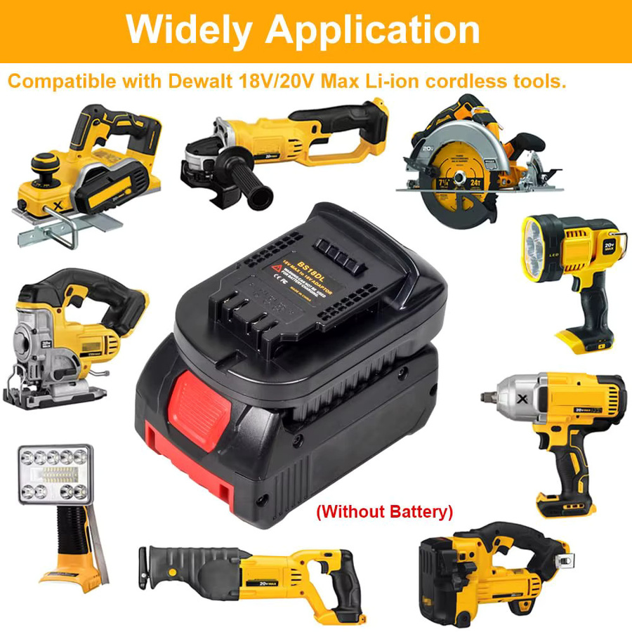 ALASICKA Batterie-Adapter-Konverter BS18DL für Bosch 18 V Li-Ionen-Akkus auf DeWalt 18/20 V Li-Ion-Akkus DCB200 DCB204 - Bild 3