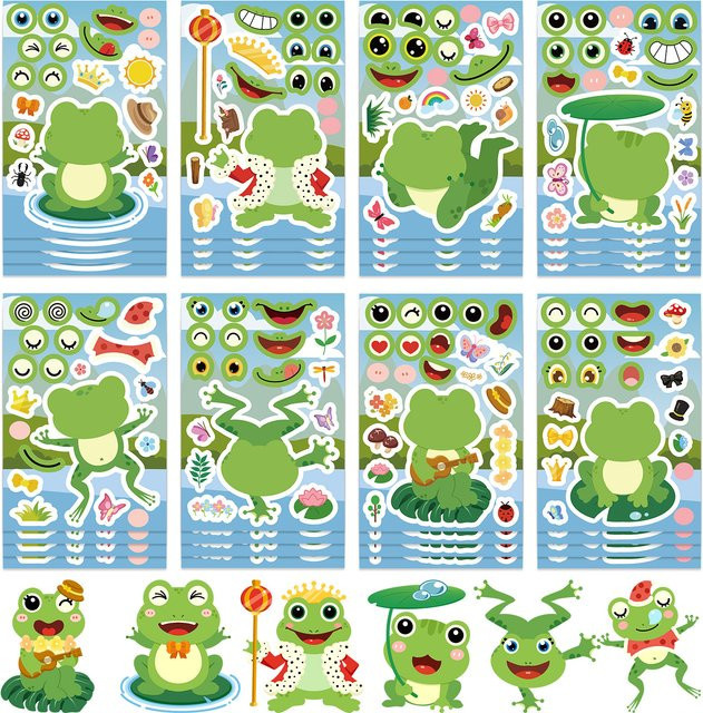 Cartoon-Frosch-Puzzle, 8/16/24 Stück-Set - Bild 1