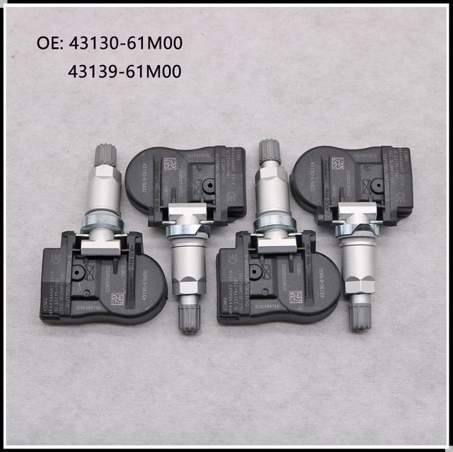 GANGLE TPMS Reifendrucksensor für Suzuki Jimny, SX4, S-Cross und Alto, 433 MHz, Farbe: Silber - Bild 1