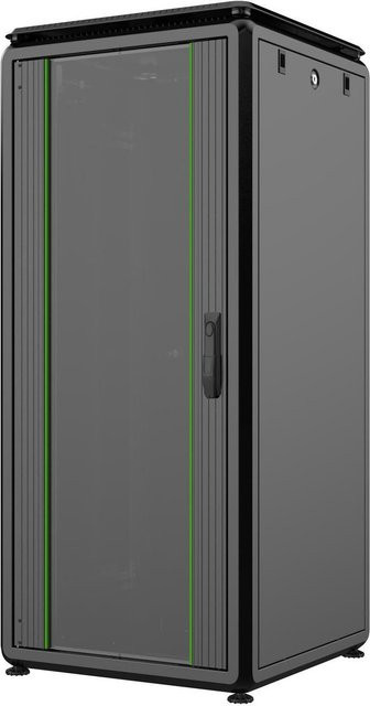 Lanview Serverschrank 26U in Schwarz, B: 60 cm, T: 60 cm, H: 134,2 cm - Bild 1