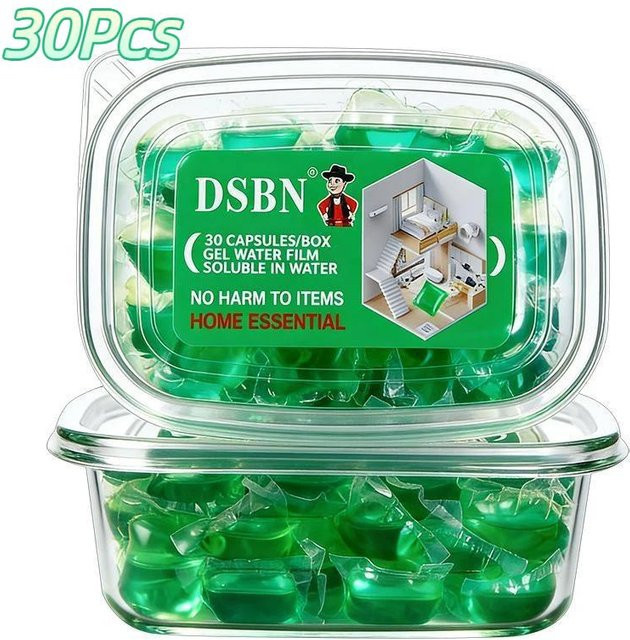 FoxLee Kanal-Deodorier-Gel Abflussreiniger mit langanhaltendem frischen Duft, grün, 30 Stück - Bild 1