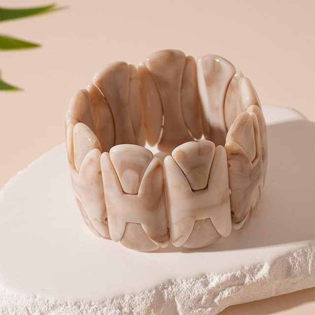 KMVEXO Armreifen Harz, Beige, Unisex - Bild 1