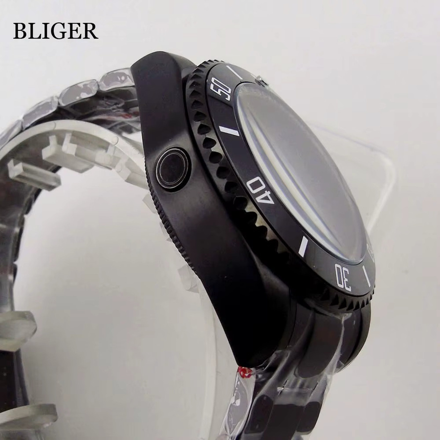 Tandorio Armbanduhr, Automatik, schwarzes PVD-Gehäuse, 43 mm, Edelstahl, Herren - Bild 2