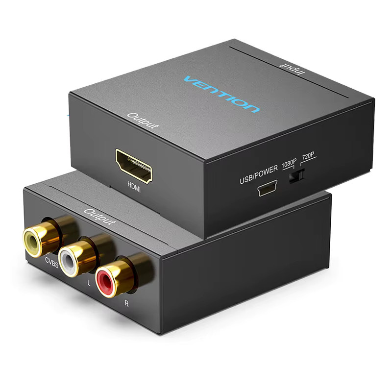 Vention HDMI zu AV Konverter und HDMI zu RCA Video-Adapter in Schwarz mit Mini-USB-Stromkabel für TV-Box, Projektor, Spielkonsole und PC - Bild 6