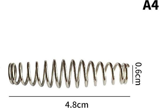 Bubblya Ersatzfeder-Set für Gartenscheren aus Edelstahl in Silber, 5 Stück, Maße: 4,8 x 0,6 cm - Bild 1