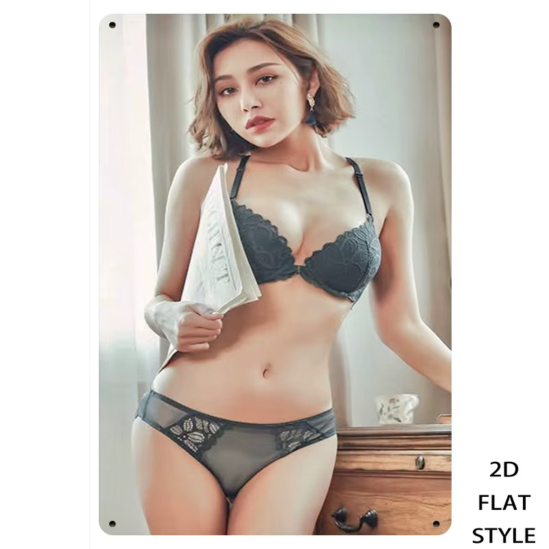 Vintage Metall-Wandkunst CIFBUY Retro Dessous Poster Schild für dein Schlafzimmer, B/H: 30 x 20 cm, Mehrfarbig - Bild 2