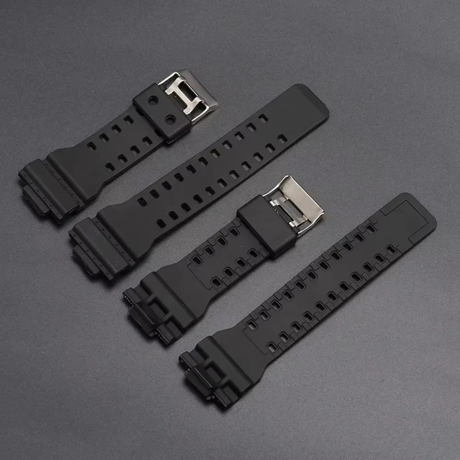 Casio Uhrenarmband Silikon, Schwarz, Herren, 16 mm - Bild 3