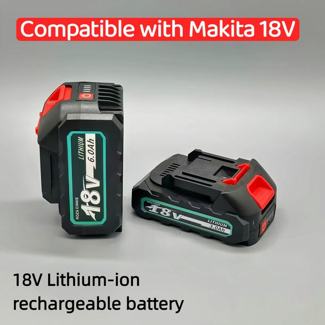 Makita Lithium-Ionen-Akku 18 V für Elektroschrauber und Bohrer, kompatibel mit BL1830, BL1835, BL1840 und 18650 Akkus - Bild 1