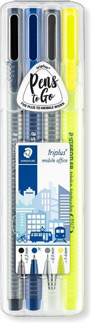 Staedtler triplus Mobile Office Schreibset in Black, Blue und Multicolour - Bild 1
