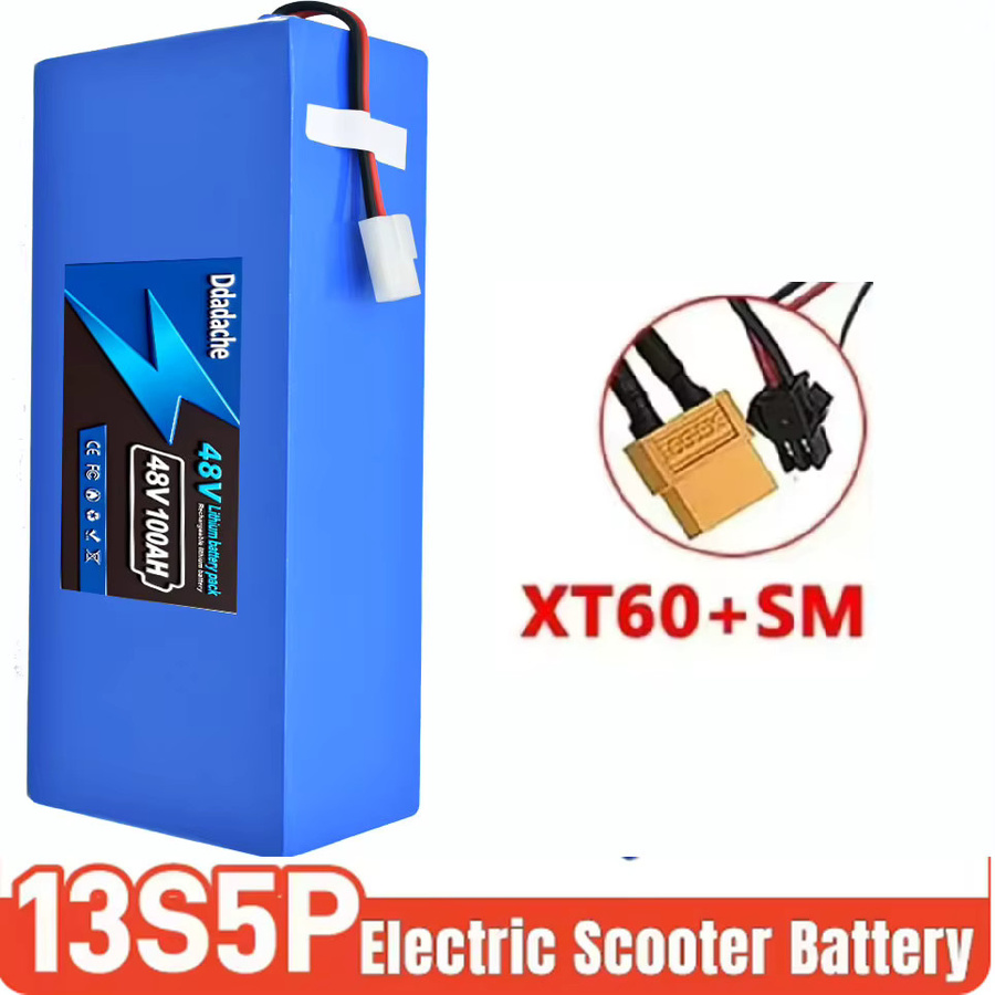 48V 100Ah 13S5P 18650 Lithium-Ionen-Akku mit intelligentem BMS-Schutzboard in Blau für E-Bike und E-Roller Motoren (250W-1000W) - Bild 5