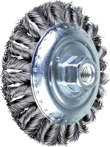 PFERD COMBITWIST Kegelbürste gezopft in Silber, Durchmesser: 125 mm, Breite: 15 mm, Gewinde: M14, Drahtstärke: 0,50 mm, für Winkelschleifer - Bild 1