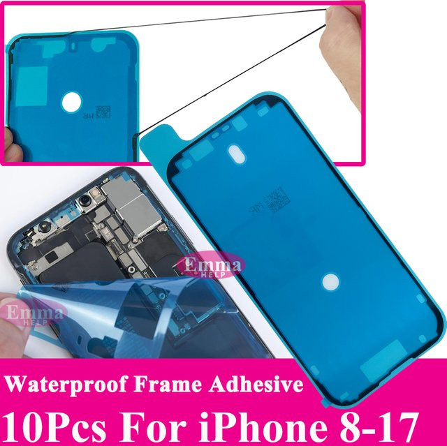 10 Stück 3M wasserdichte Dichtungskleber Aufkleber für iPhone 11 bis 17 Pro Max LCD-Bildschirmrahmen-Klebeband - Bild 1