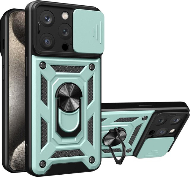 Techsuit CamShield Schutzhülle für Apple iPhone 15 Pro Max in Grün - Bild 1