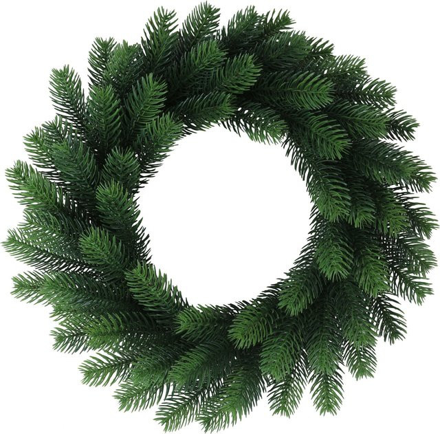 Grüner Kunstkranz für die Weihnachtszeit aus PE, Durchmesser: 45 cm - Bild 1