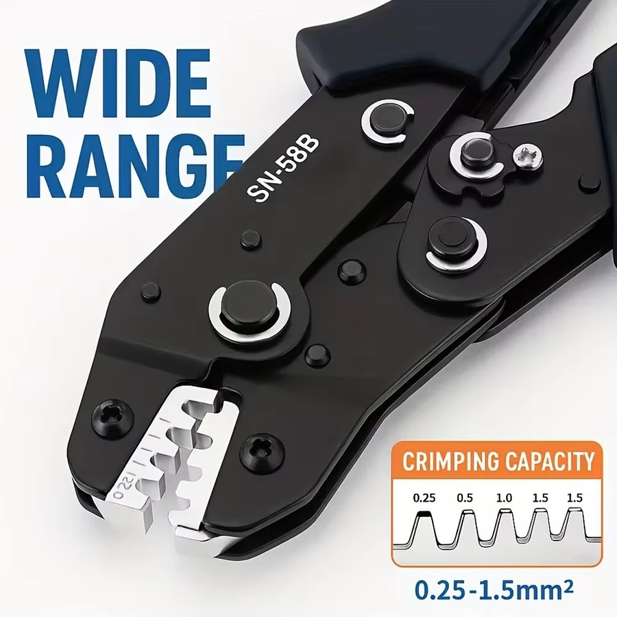 600-teiliges Ratschen-Crimpwerkzeug-Set SN-58B für AWG 23-16 und 0,25-1,5mm² inklusive 300 Isolierhülsen und 300 Spulen - Bild 5