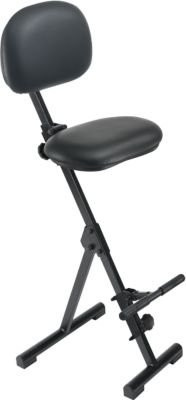 Stehhilfe meychair Futura Light AF-SR-11153 in Schwarz aus Stahl und Kunstleder, klapp- und sitzhöhenverstellbar mit Aufstieghilfe, B: 37 cm, T: 21 cm, H: 54-90 cm - Bild 1