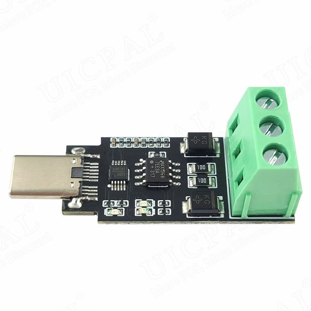 UICPAL USB Typ-C zu RS485 Konvertierungsmodul mit 600W Schutz und 3PIN für Android OTG - Bild 1