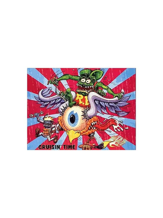 TYmall Rat Fink Riding Flying Eyeball Retro Vintage Metallschild für deine Garage und Hausdeko, Mehrfarbig, B: 20,0 cm, H: 14,0 cm - Bild 2