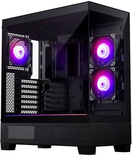 Phanteks XT View Midi-Tower Gaming-Gehäuse mit Tempered Glass Windows und D-RGB in Schwarz - Bild 1