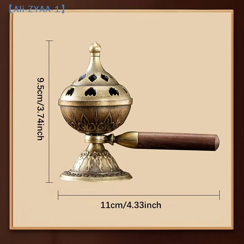JETTING Drehbarer Hand-Räucherofen aus Metall in Gold, Orientalischer Räuchertopf für langanhaltenden Duft - Bild 6
