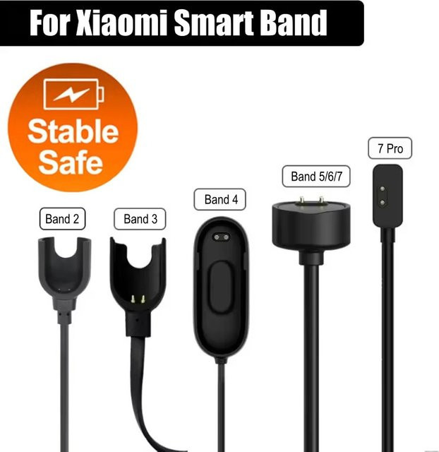 Magnetisches USB-Ladekabel für Xiaomi Mi Band 7 Pro, Mi Band 6, 5, 4 und 3 in Schwarz - Bild 1