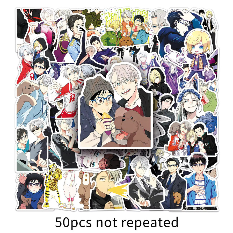 Bandai Yuri!!! Japanische Eiskunstlauf-Animation Graffiti Aufkleber, 50-teiliges Set, Bunt / Mehrfarbig - Bild 2