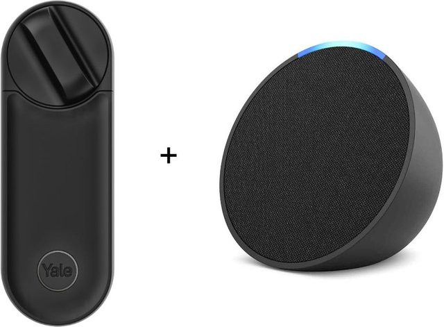 Yale Linus L2 Smart Lock mit Amazon Echo Pop in Schwarz via Wi-Fi und Bluetooth - Bild 1