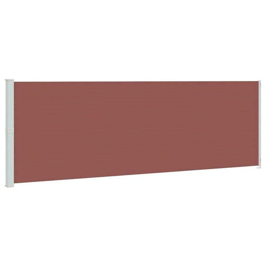 vidaXL Seitenmarkise ausziehbar aus Polyester und Stahl, Braun, B/H: 600 x 200 cm - Bild 2