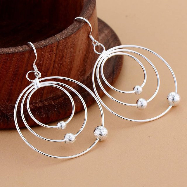 Allbestart Hoop Ohrringe 925 Silber, Perle, Zirkonia, Damen - Bild 1